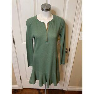 Lauren Ralph Lauren Jeans Co. Green Waffle Knit Drop Waist Dress, Size Medium